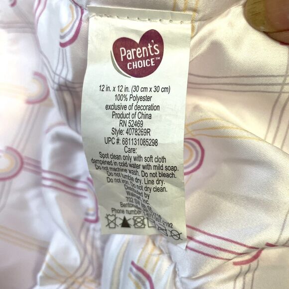 Parents Choice Pink Bunny Rabbit Security Blanket Lovey Baby Plush 12” NEW - Picture 9 of 9